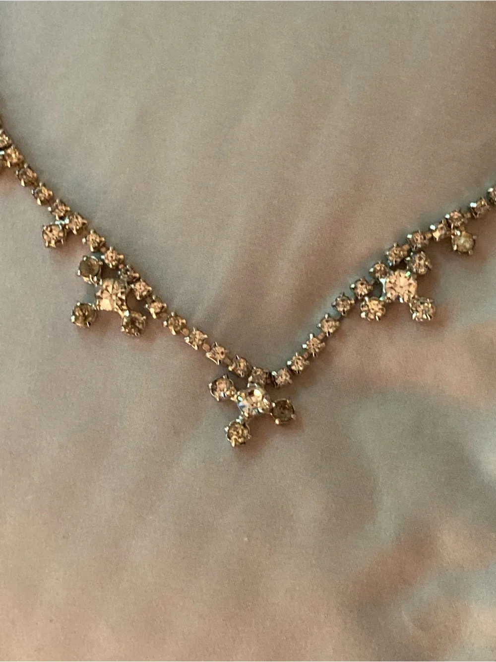 Rhinestone Drop Necklace - Women Jewelry